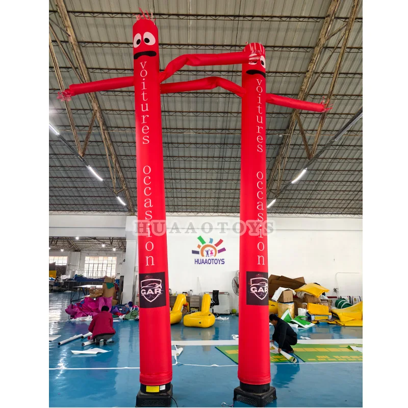 Customized 6 Meters High Inflatable Air Dancer For Car Shop Decoration / Blue Sky Dancer Balloons