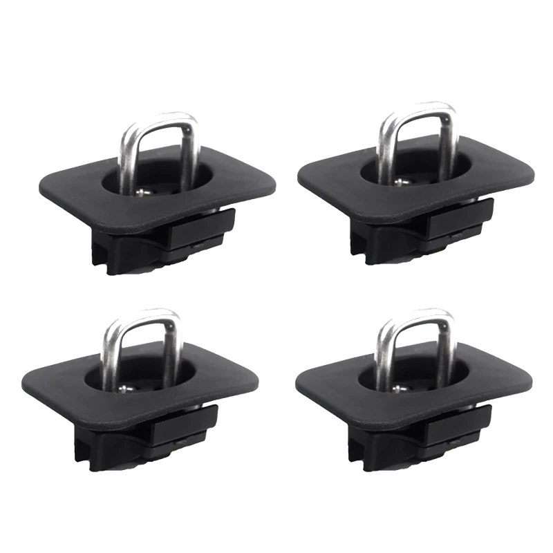 4PCS Tie Down Anchors Retractable Truck Bed Top Side D Ring Stainless Steel  For Ford Ranger F150 F250 F350 Super Duty 2017-2024