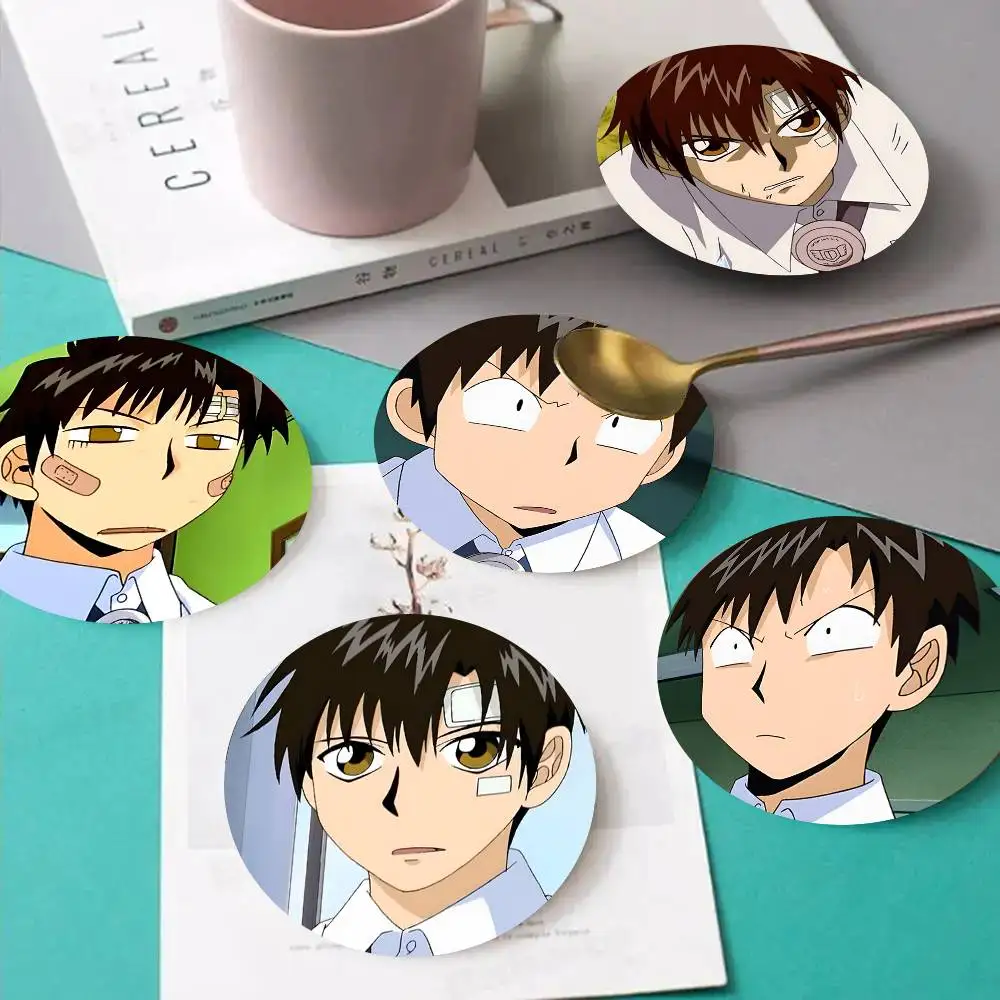 1pc Kiyomaro Takamine Zatch Bell! Wooden Coaster Colour Printing Cup Mat Home Desk Decoration Gifts