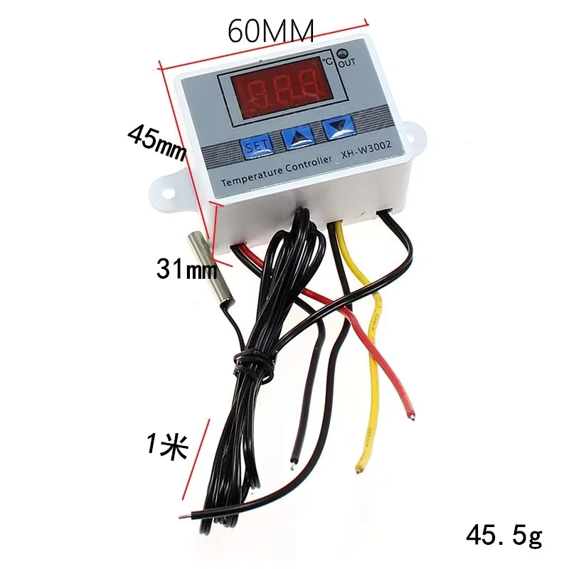W3002 DC12/24 فولت AC110-220V 220 فولت المهنية الرقمية LED متحكم في درجة الحرارة 10A ترموستات منظم التدفئة التبريد التحكم