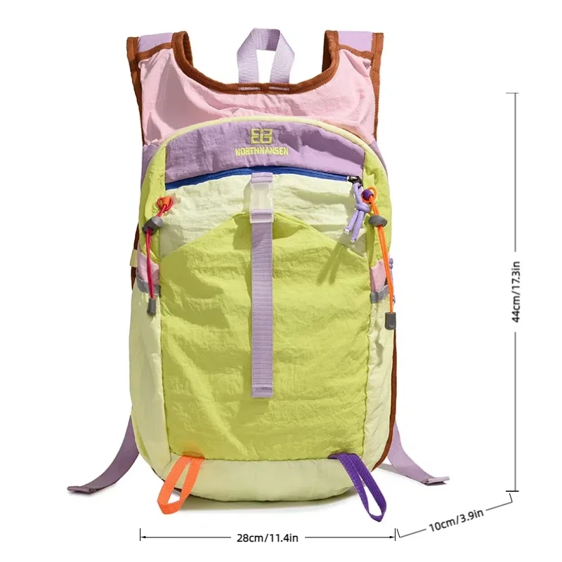 Zaino alla moda con colori a contrasto, serie color dopamina, adatto per zaini da viaggio, zaini sportivi, zaini da trekking