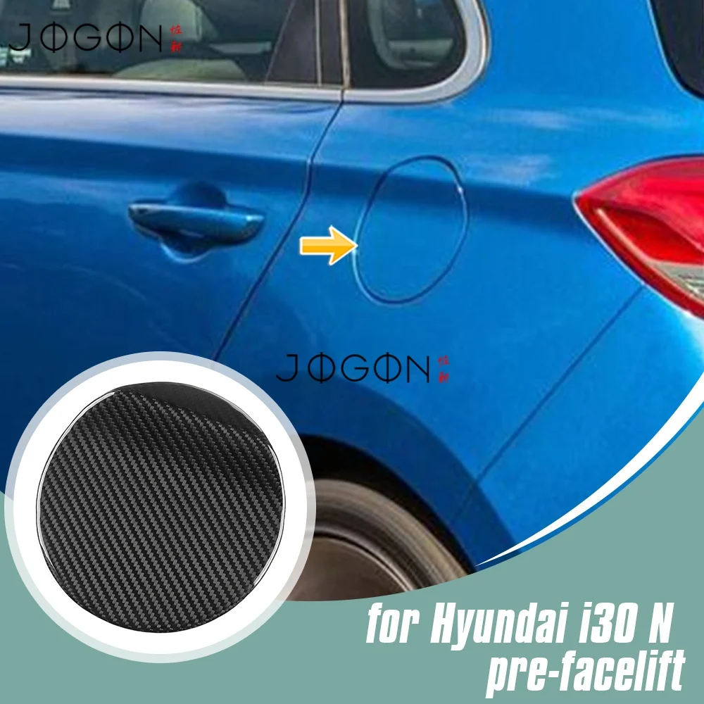 

Carbon Fiber Exterior Car Rear Tank Fuel Oil Gas Cap Outlet Cover Trim Accessories For Hyundai i30 N 2020 2021 2022 2023