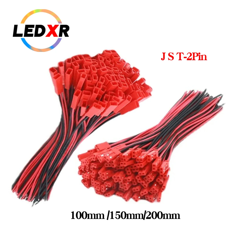 5/10 pair 100mm 200mm 2-pin JST plug connector male and female plug connector cable for RC toy battery helicopter drone aircraft