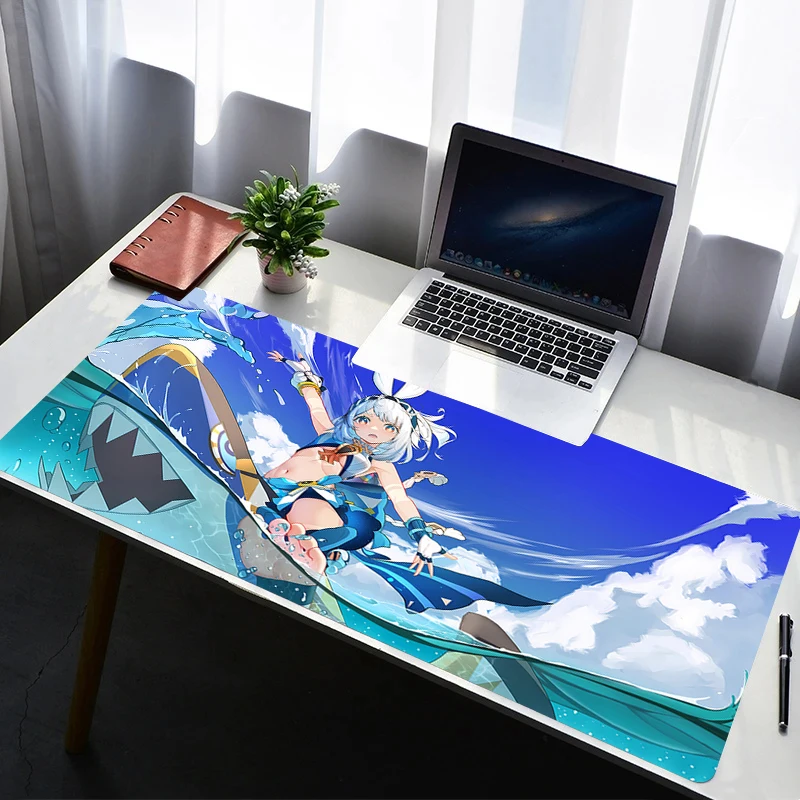 Mouse Pad Laptop Rubber Extended Desktop Mat Computer Gamer G-genshin Impact Mualani Mousepad PC Gaming Accessories Keyboard Pad