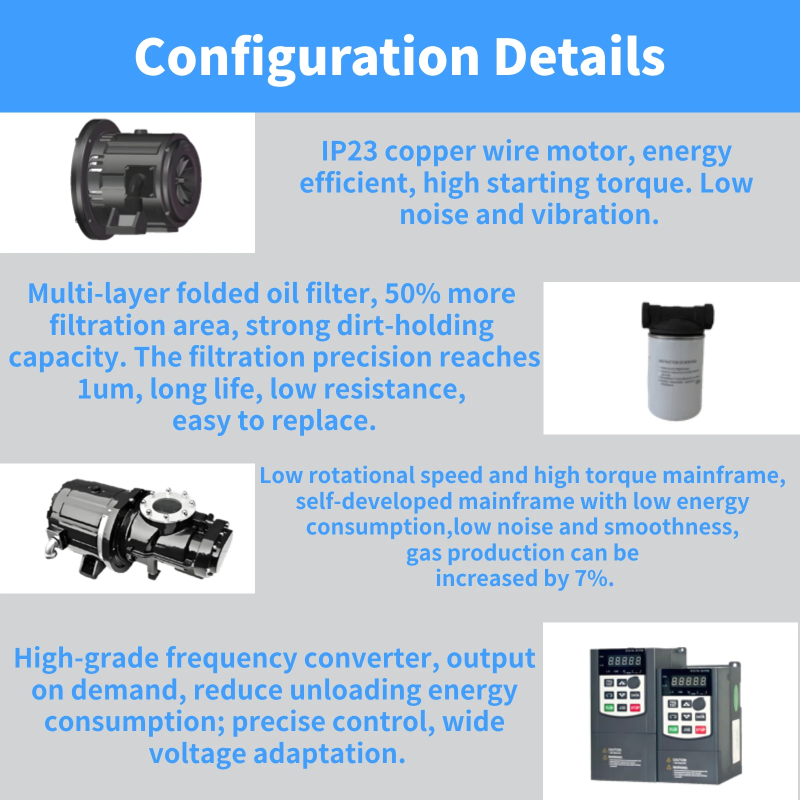 5.5KW/7.5HP 2In1 Air Compressor 220V/60HZ Variable Speed Frequency Screw Air Compressor 1ph/3ph Industrial Air Compressor 38CFM
