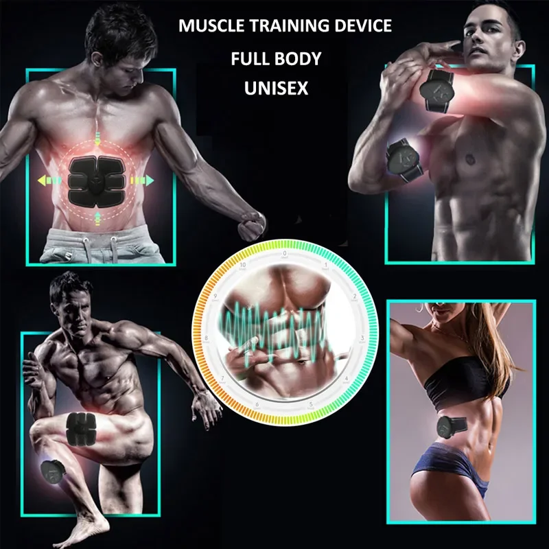 EMS Trainer Electric Muscle Stimulator Massager for Body Slimming Weight Loss Myostimulator Fitness Abdominal ABS Stimulator