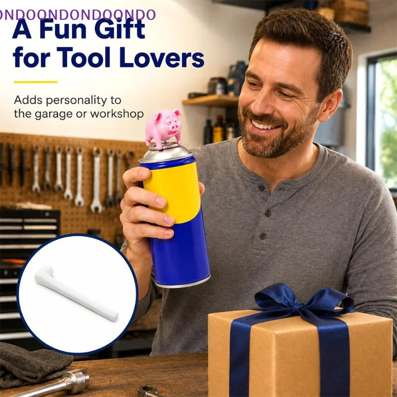 3D Printed Funny Pig Spray Nozzle Attachment Fits Multiple Common Aerosol Valves