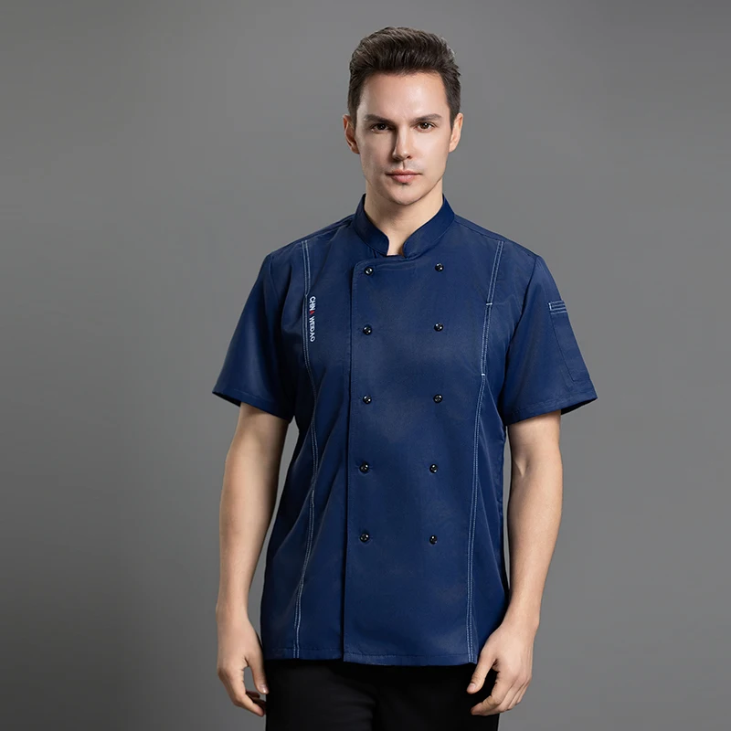 Uniforme de chef d'hôtel pour hommes, manteau de Chamonix, veste de cuisine, vêtements de travail de cuisine, service alimentaire, restaurant