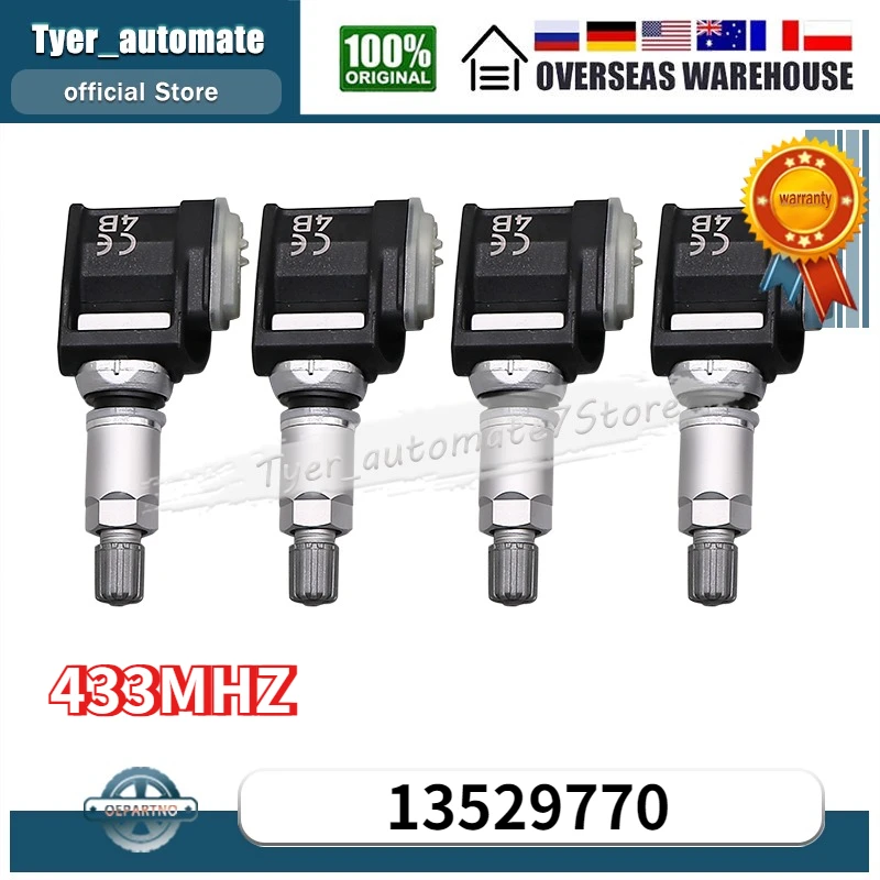 

Tire Pressure Sensor 13529770 13593957 Tire Pressure Monitor Systems 433MHZ TPMS For Cadillac CT4-V CT5-V Chevrolet Corvette C8