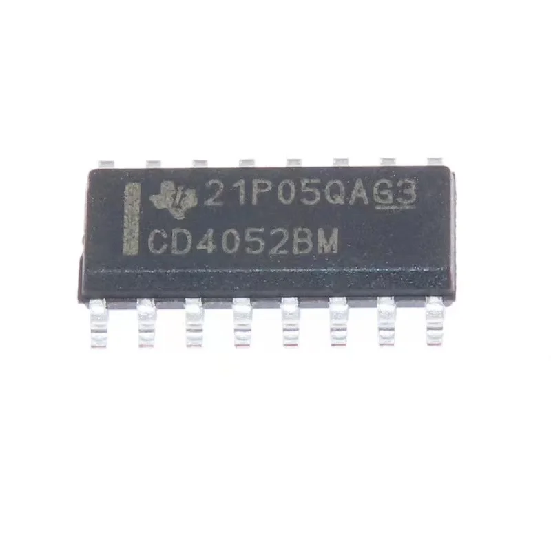 New genuine CD4052BM96 SOIC-16 low conduction leakage current 2-channel 4:1 analog switch