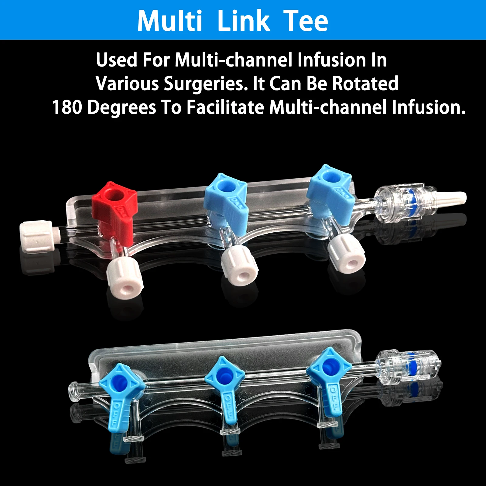 100pcs Double Three-Way and Three-Way Stop Valves, Multi-Connector Three-Way, for Medical and Laboratory Use, Disposable