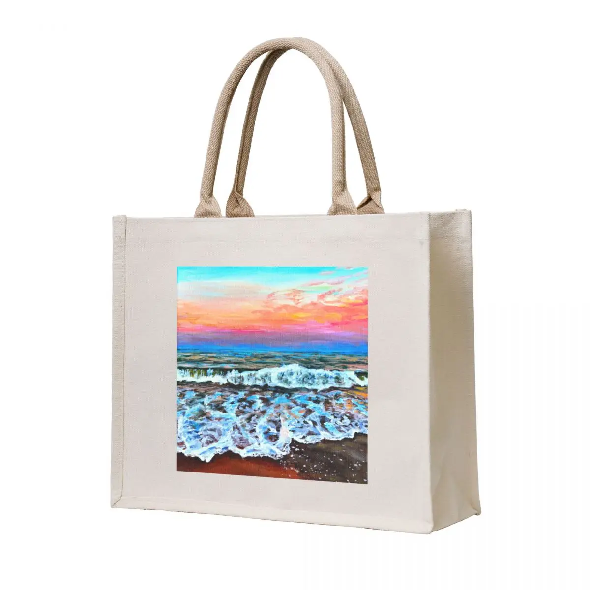 

Seafoam Sunset Tote Bag custom tote bag cute pouch bag reusable shopping foldable reusable