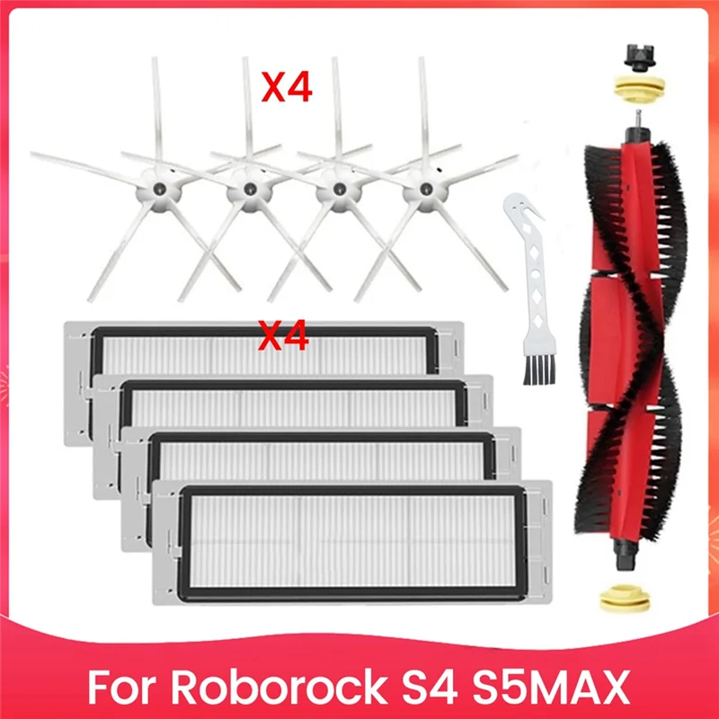 ABJO-para Xiaomi Roborock S4 S5MAX Robot aspirador Cepillo Lateral principal filtro Hepa piezas de repuesto
