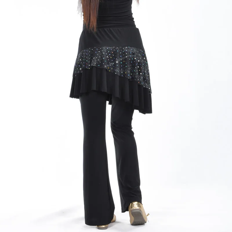 Latin Danskostuum Square Dance Kostuum Vrouwen Rok Broek Vrouwen Dansbroek Oefen Prestaties Kleding Lange Broek Moeder