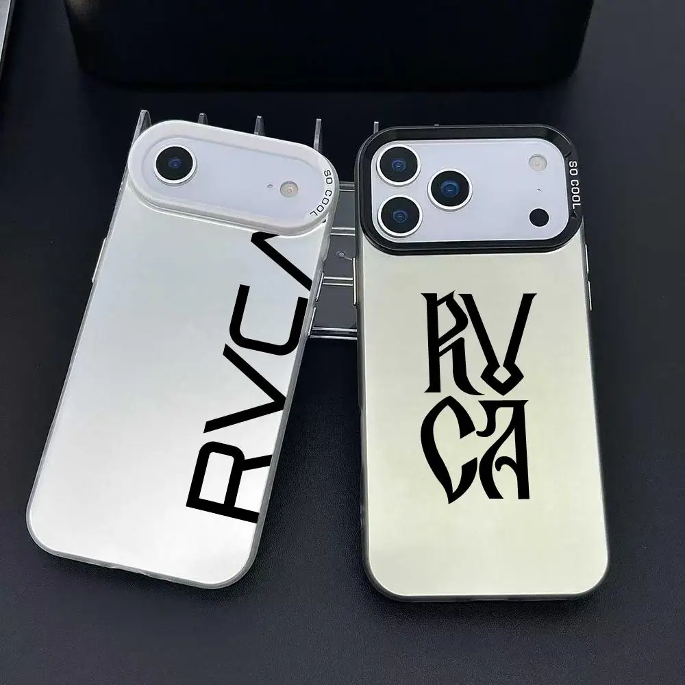 الفاخرة R-RVCA-S جراب هاتف آيفون 17 16 15 14 13 12 11 برو ماكس الهواء الملونة ماتي الليزر أورورا للصدمات جراب هاتف