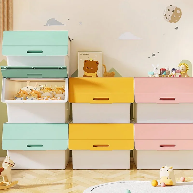 Caja de almacenamiento de juguetes japonesa para niños, armario con tapa abatible, organizador de salón de belleza, carrito, muebles de salón, equipo de peluquería y barbería