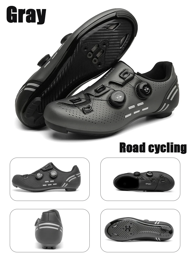 Neue Herren-Radsportschuhe Outdoor MTB Bergschuhe Damen SPD Rennrad-Sportschuhe Hochwertige Wander- und Radsportschuhe – Detail 4
