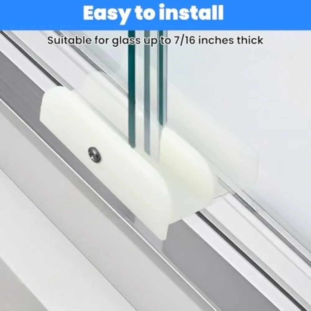 Plastic Construction M6219 Sliding Shower Door Bottom Track with Screw 1/2 Inch Channels Plastic Track 7/16-inch Thick Glass