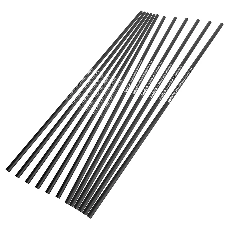 6/12PCS Carbon Arrow Shaft 16/17/18/20/22 Inch Arrow Shaft ID7.6mm OD8.8mm for Bow Hunting Archery Target Shooting DIY