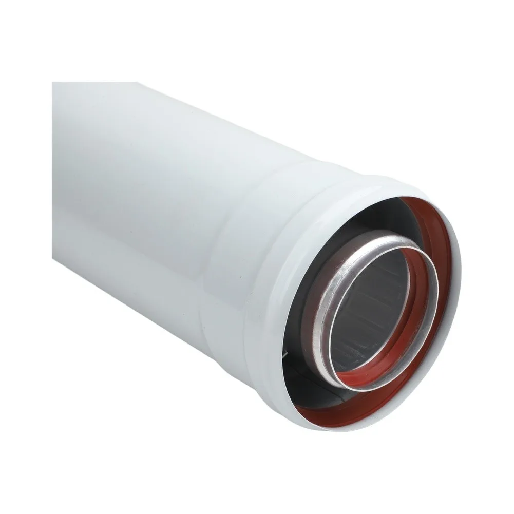 Hard Wearing Gas Boiler Flue Pipe PP Plastic Construction Dual Layer Durability 10 10 20cm Temperature Stable Sealing