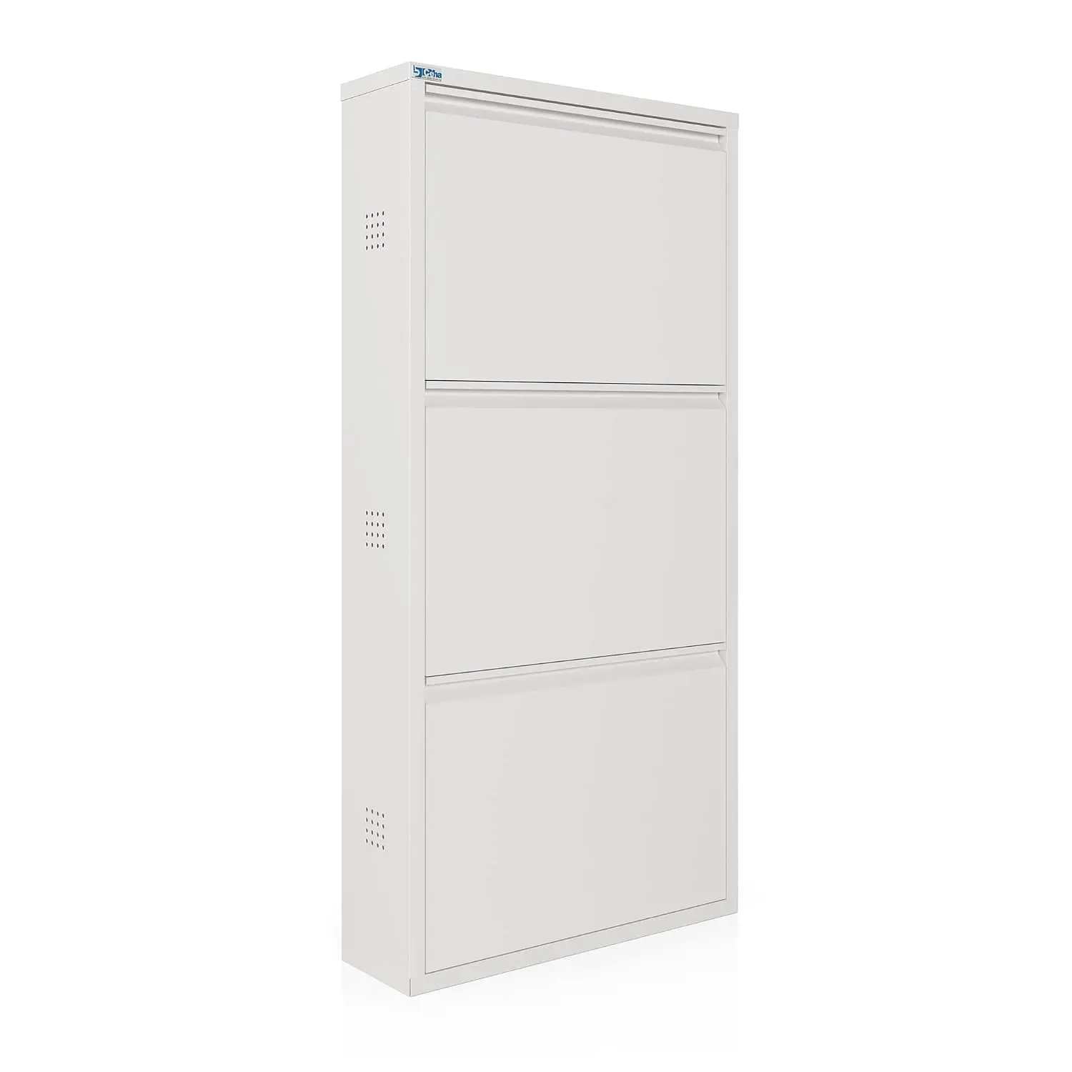 3-Tier Metal Shoe Cabinet with Cover, Organizer for Entryway, Space Saving Shelf, 5.91