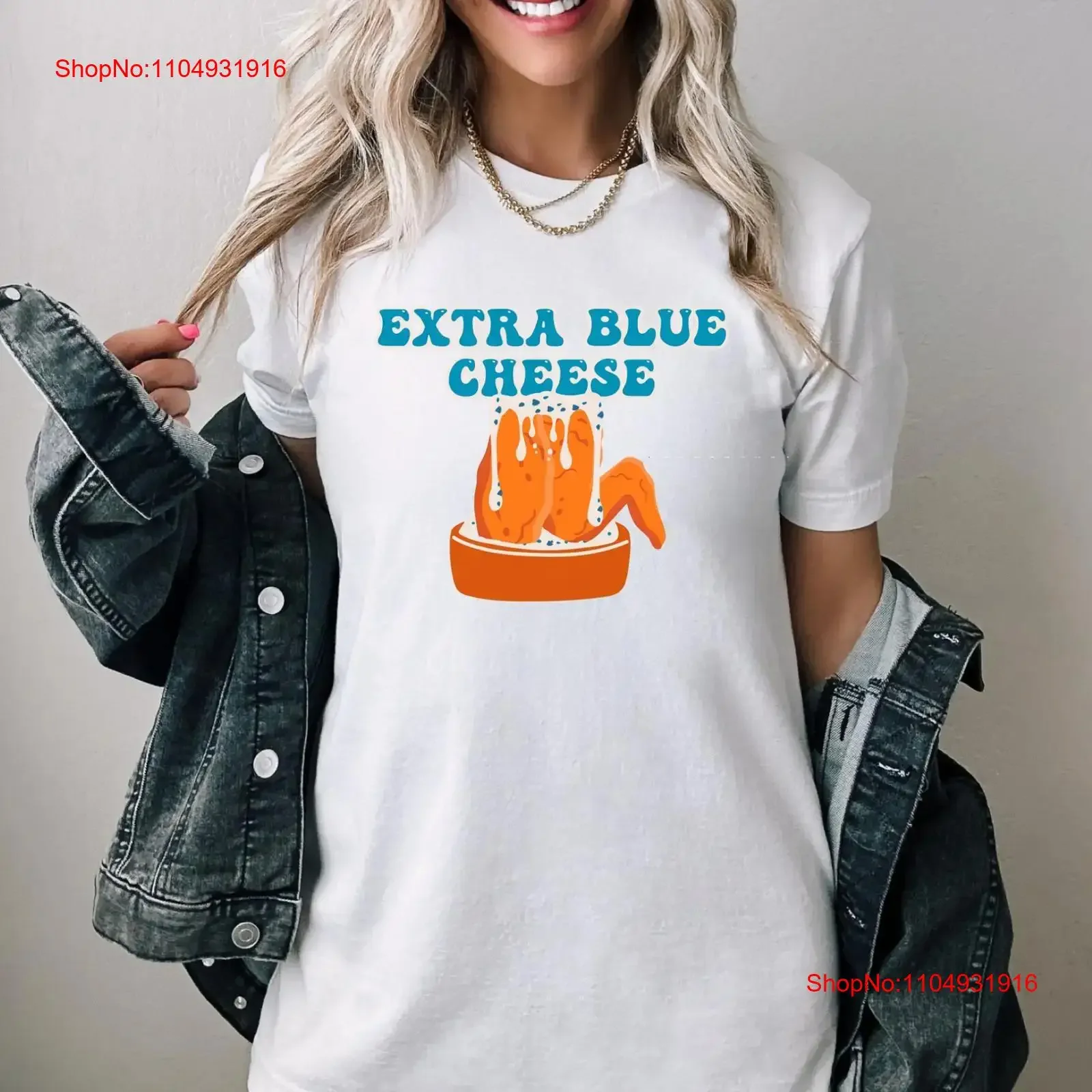 Camiseta para amantes de las alas de pollo, camiseta divertida de queso azul Extra para amantes de Buffalo NY, vintage, lavada, ligeramente versátil y estirada