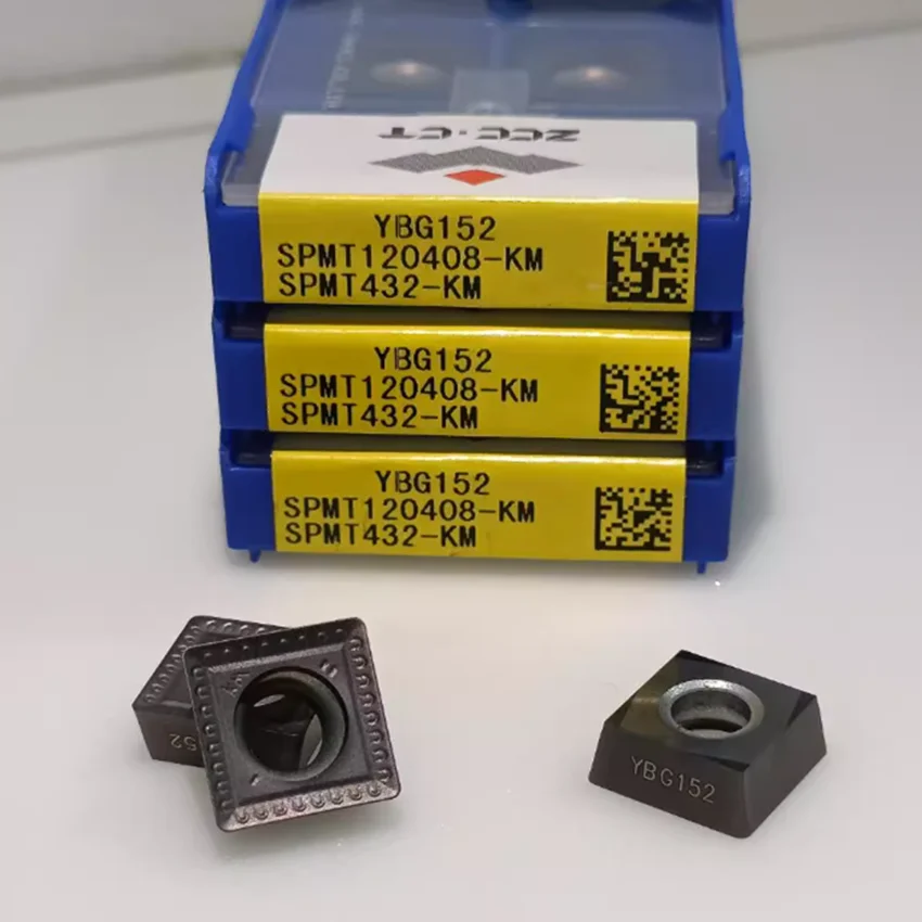 

SPMT120408-KM YBD152/SPMT120408-KM YBG152/SPMT120408-KM YBG302/SPMT120408-PM YBC302 SPMT432 ZCC.CT CNC carbide inserts 10pcs/box