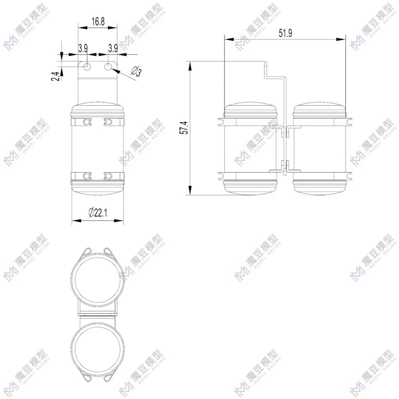 RC 1/14 Gastankmodell, Gasspeichertank für Tamiya Hydraulikbagger, Lader, Muldenkipper, für VOLVO Anhänger-Kipper, DIY-Teile – Detail 3
