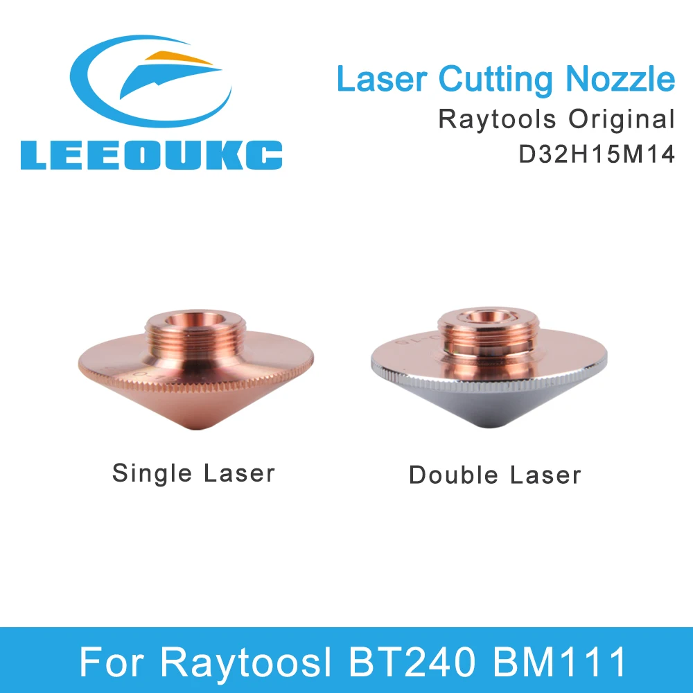 LEEOUKC Original Raytools Nozzle Dia.32mm H15 Single/Double Layers Welding Laser Nozzles For Raytoosl Bodor Fiber Laser Head BT2