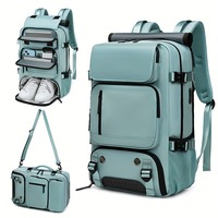 Woman travel backpack,waterproof 18 inch Business Laptop Backpack with Shoe Bag Hidden USB charging port Hiking camping backpack