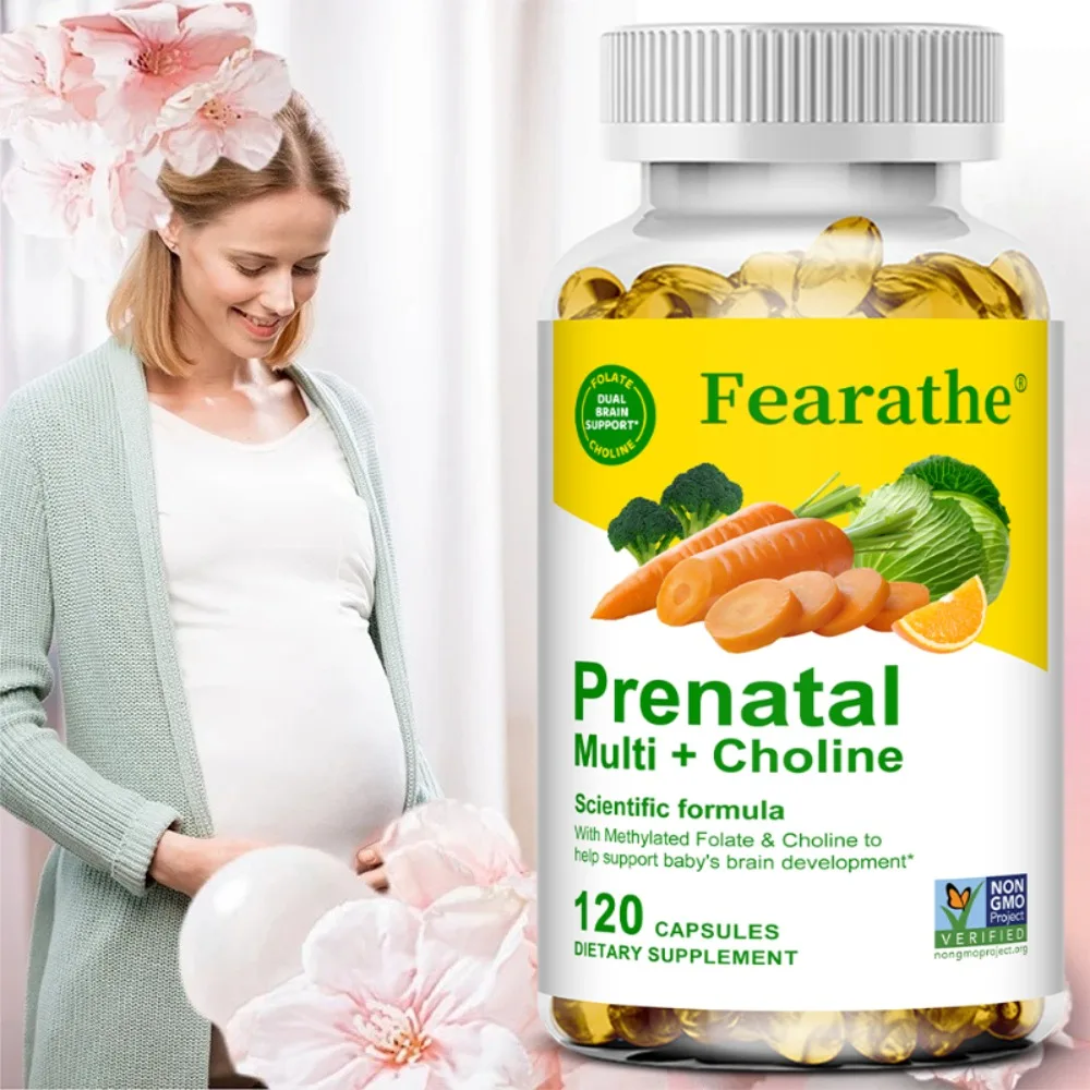 Pregnancy Multivitamin with Choline – Essential Support for Moms & Baby Brain Development, Bone Health