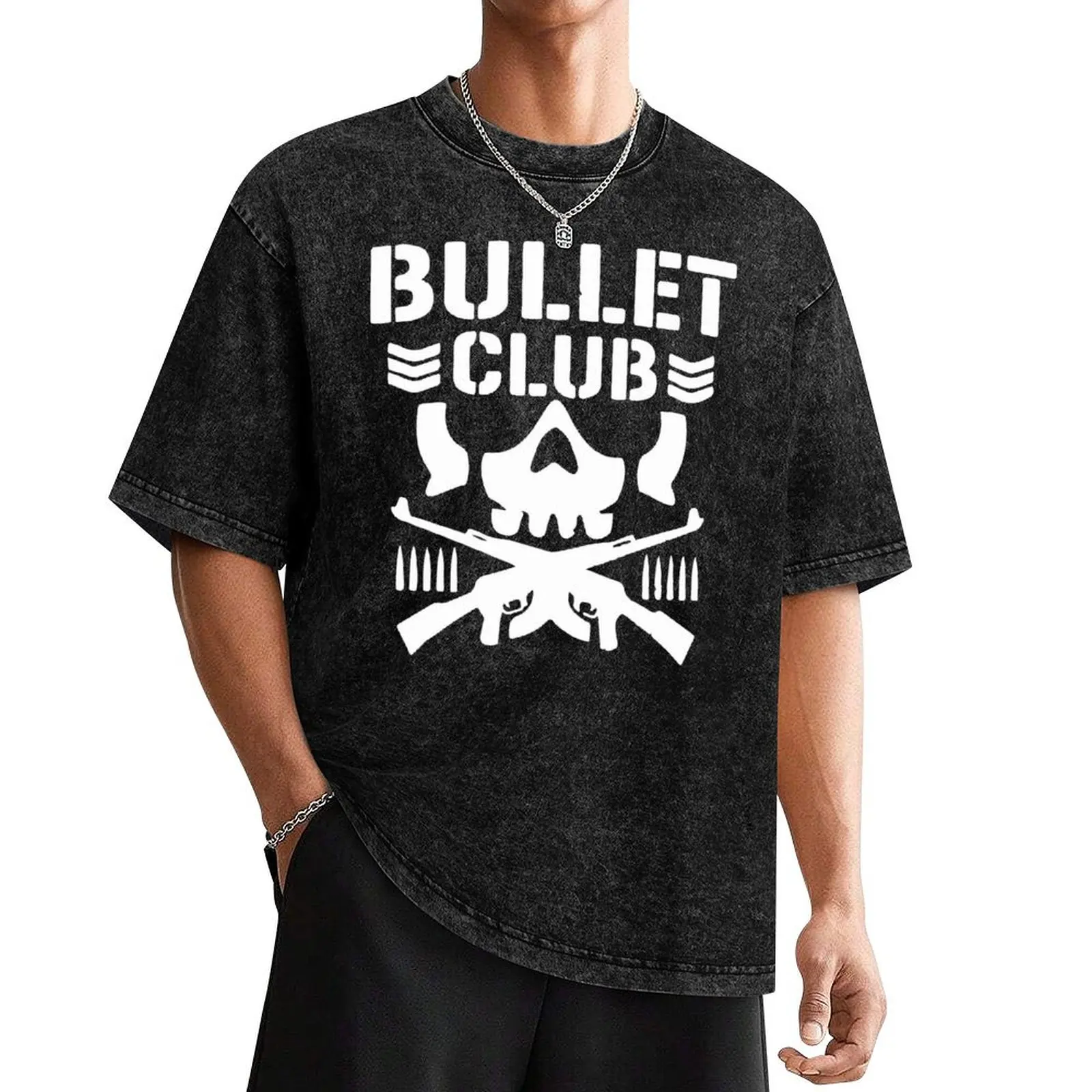 Bullet Club T-Shirt anime clothes sweat heavyweight t shirts for men