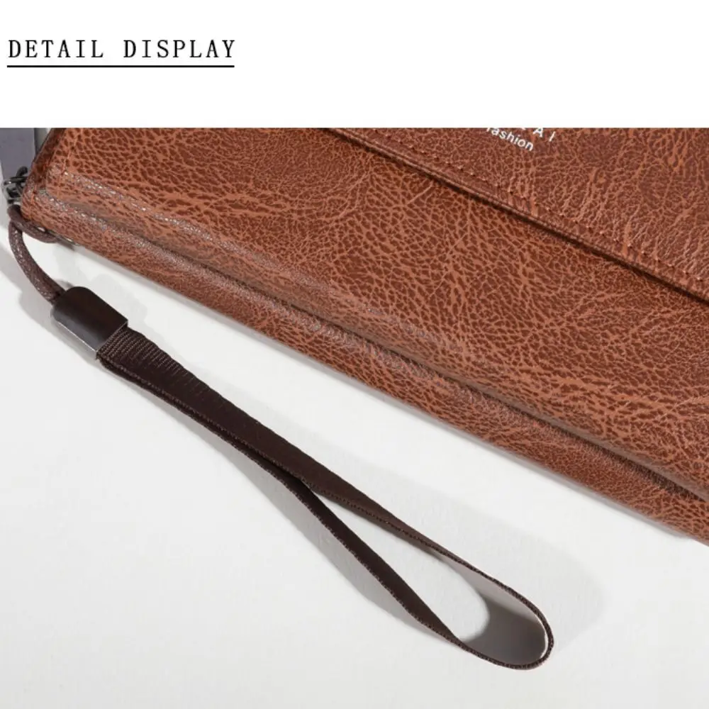 Fashion Zipper Long Wallet Large Capacity Double Layer Clutch Bag Multi Card PU Phone Bag Gift