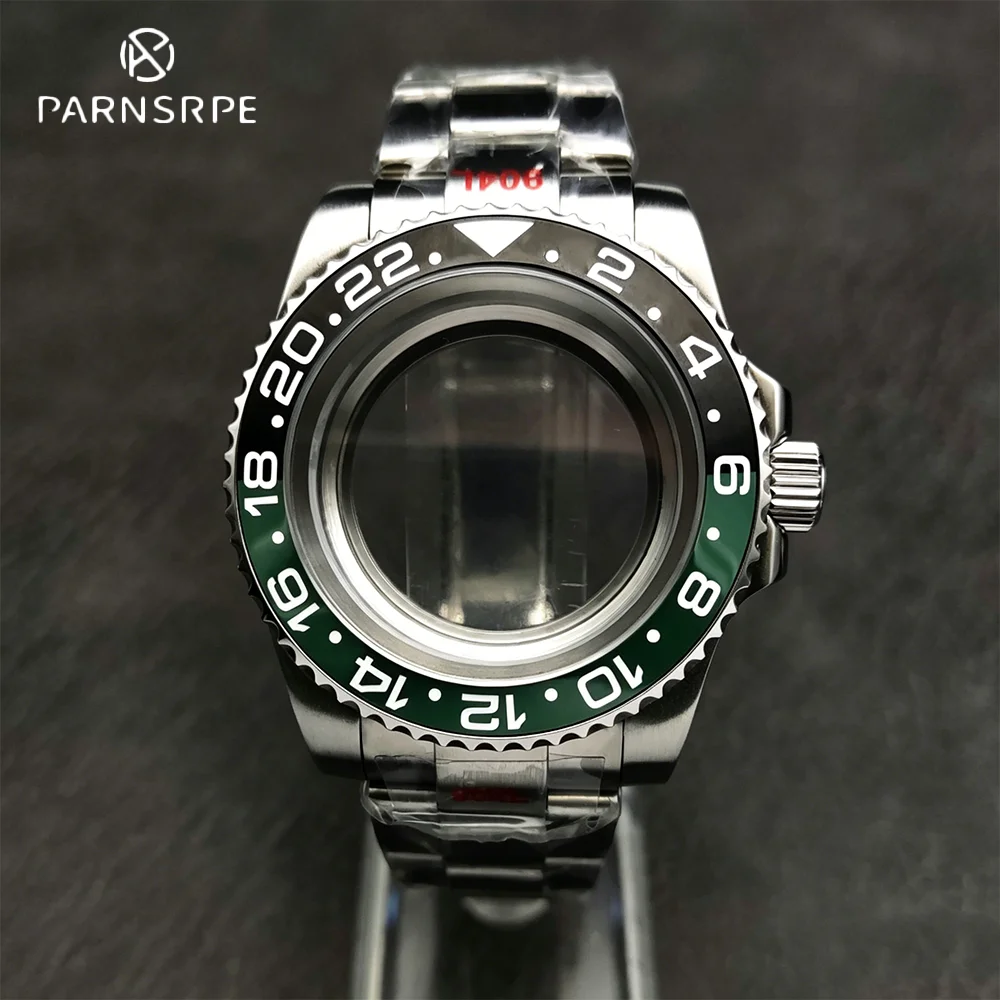 

40MM Stainless Steel Men Watch Modification Parts Fit NH35/NH36 Movement Transparent Back For 28.5MM Dial Watch Accessories