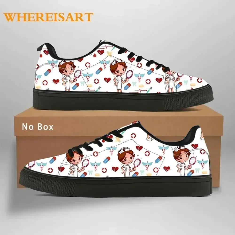 Custom Shoes Women Low Top Canvas Shoes Casual Customized Logo Image Spring Autumn Sneakers Ladies Flats Footwear Dropship DIY