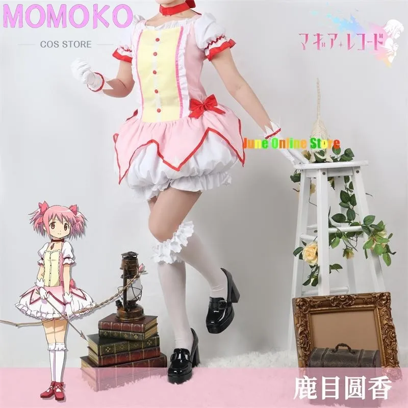 Cosplay Anime Magical Girl Kaname Madoka Costume Cosplay Arco Freccia Magica Kaname Parrucca Kaname Madoka Abiti per Comic Con