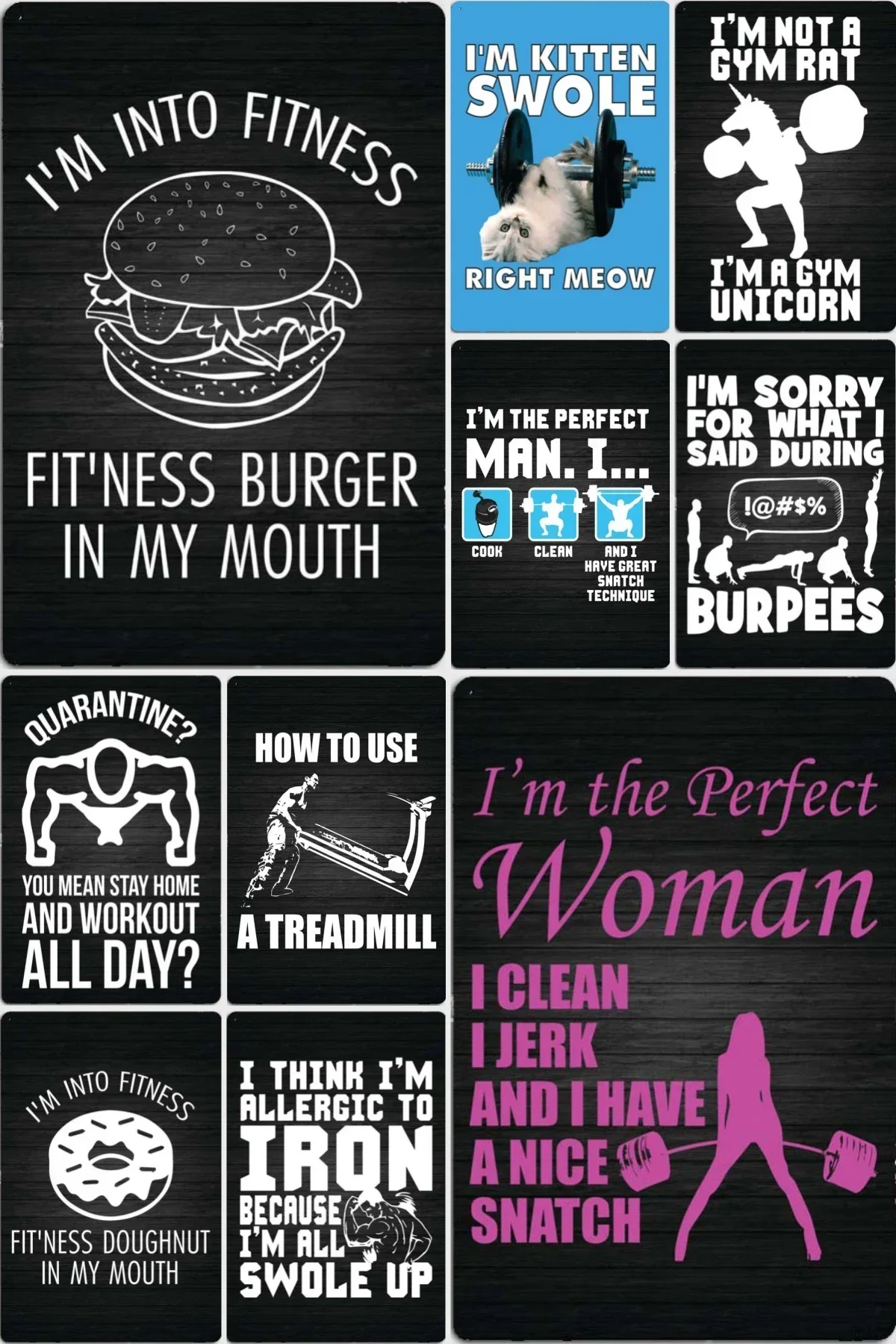 Gym Humor Decor for Room Decors Aesthetic Metal Sign Home Decorations Self-discipline Slogan Tin Plate Custom Made Poster Wall