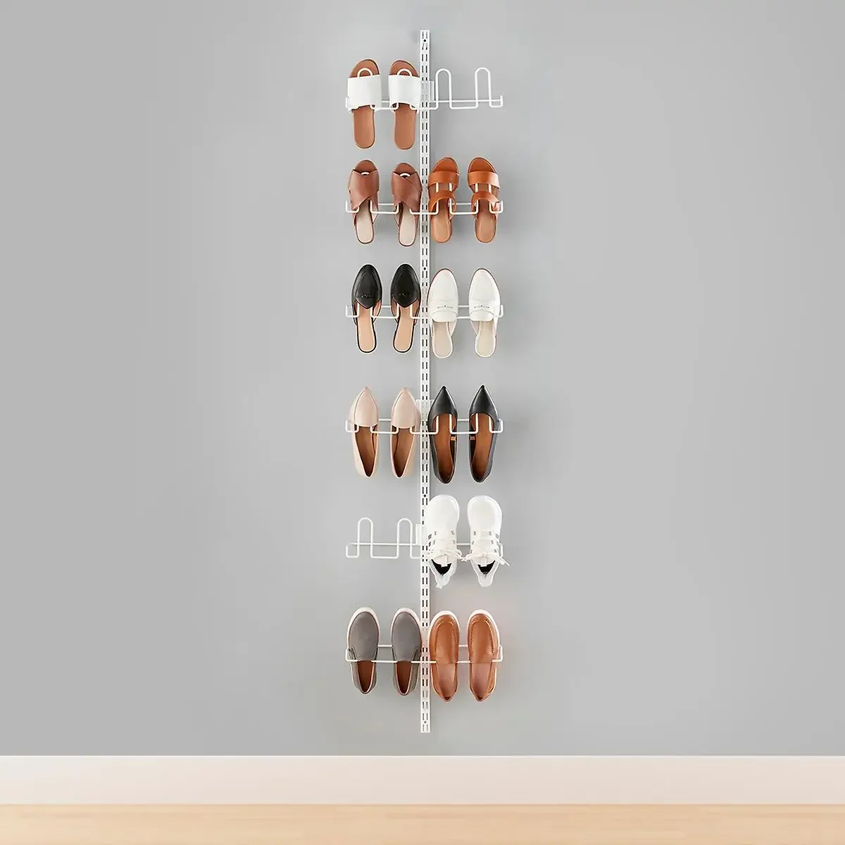 

Elfa Utility Shoe Wall Mounted Rack shoe organizer and storage shoes