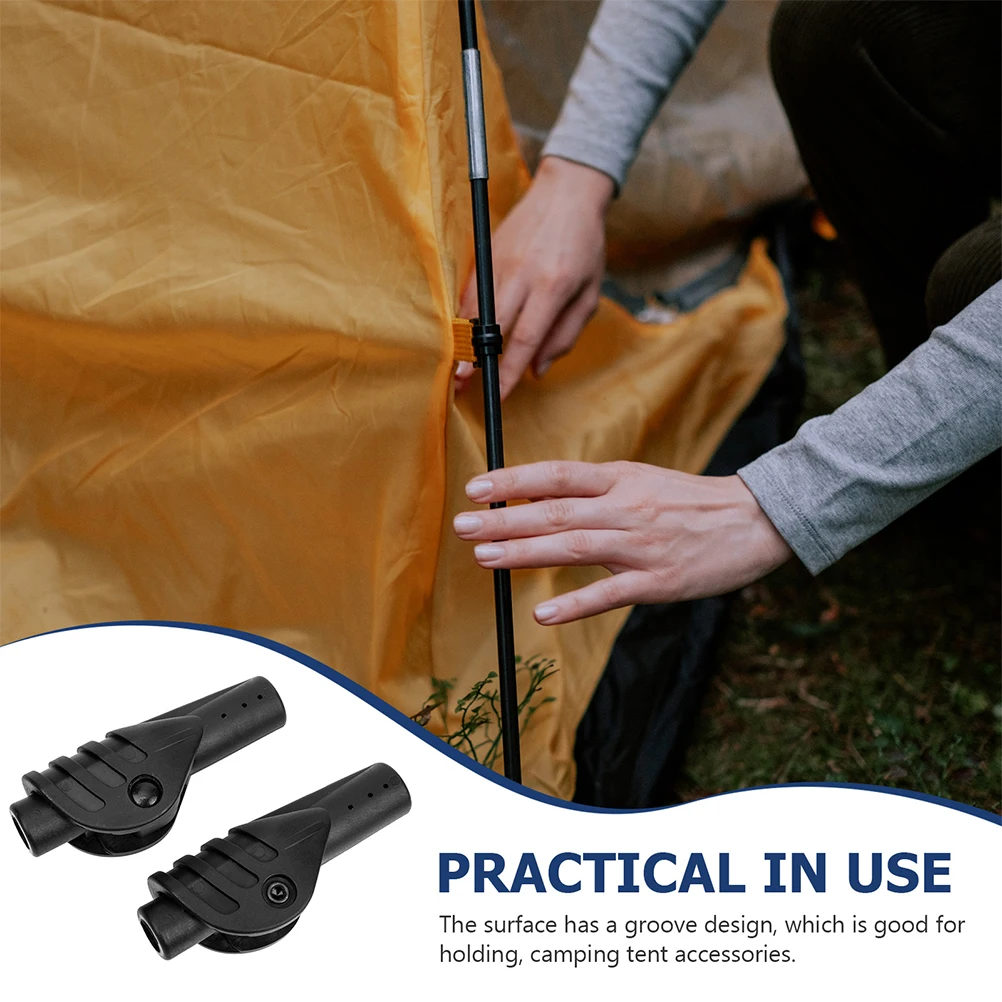 

2 Pcs Tent Pole Elastic Support Camping Supplies Parts Connectors Carbon Fiber Brace
