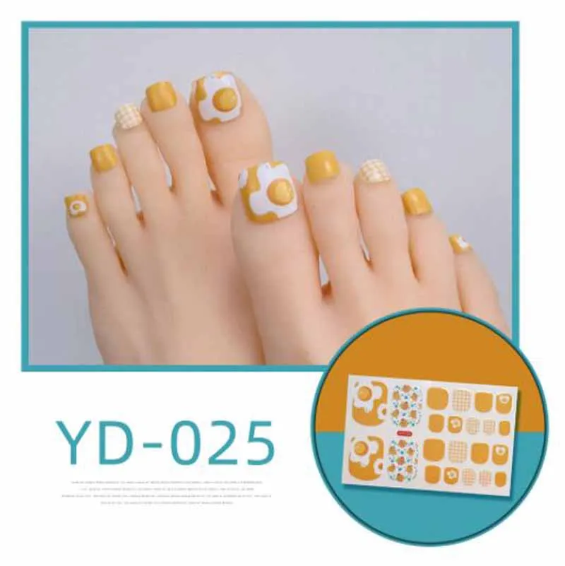 Calcomanías adhesivas Para uñas de los pies, cobertura completa, envolturas adhesivas Para uñas de los pies, decoraciones para puntas de uñas de los pies, Pegatinas Para Uñas