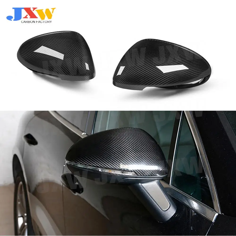 

Dry Carbon Fiber Car Door Side Rearview Mirror Cover Caps Shell Trim For Porsche Macan 95B 2014-2021 Without lane Assist