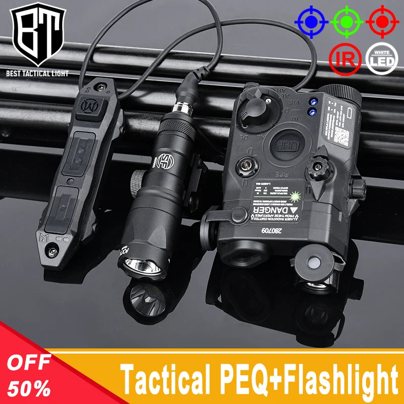 

Tactical Surefir SF M600 M300A Flashlight 400lumens Hunting UHP AN PEQ IR Red Dot Sight Blue Green Version Airsoft Accesories