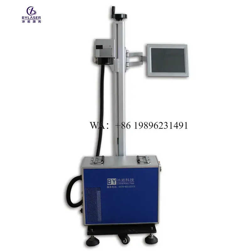 Wmwmnu 20W 30W 50W Fiber CO2 UV Marking for PE HDPE PPR PVC Pipe Cable Online Flying Engraving Printer