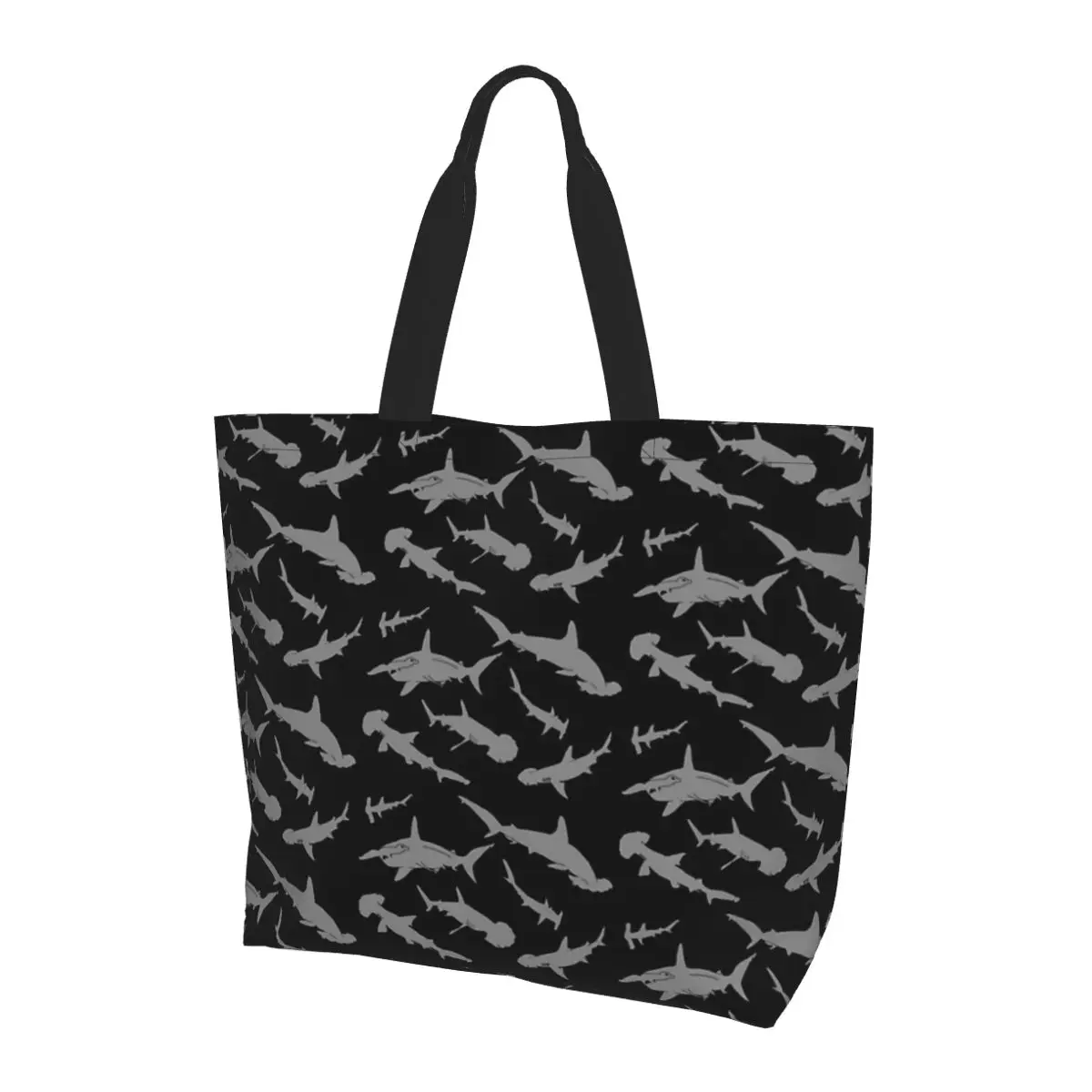 

Hammerhead Shark Pack Pattern Shopping Tote Bag Canvas Large Capacity Shoulder Bags Shopper Grocery Handbag for Women