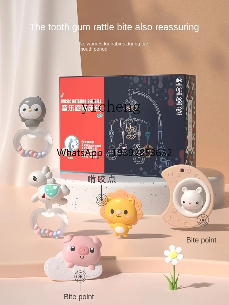 ZZ Chocalho de cabeceira para recém-nascidos pendurado pingente giratório brinquedo confortável para bebê pendurado sino de cama