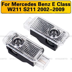 2 Pcs LED Car Door Welcome Light Decoration Accessories For Mercedes Benz E-Class W211 S211 2002 2003 2004 2005 2006 2007-2009