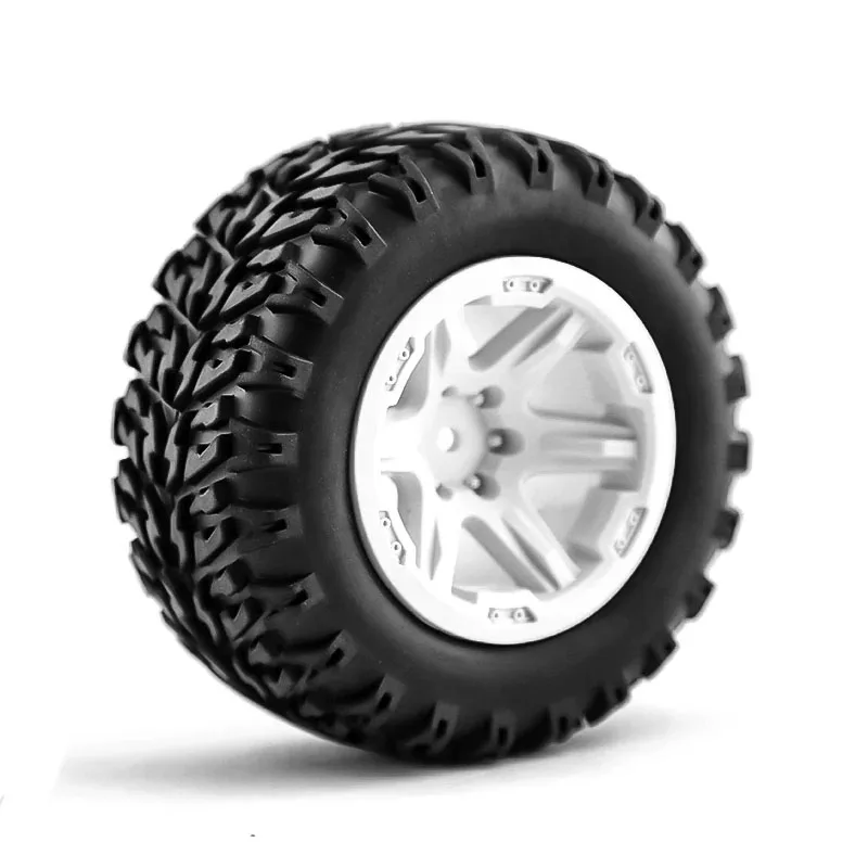 RC Car 1set 105mm diameter Rubber Wheel Tire Tyre with 12mm Hex For 1/16 MJX Hyper Go H16 16207 16208 16209 16210