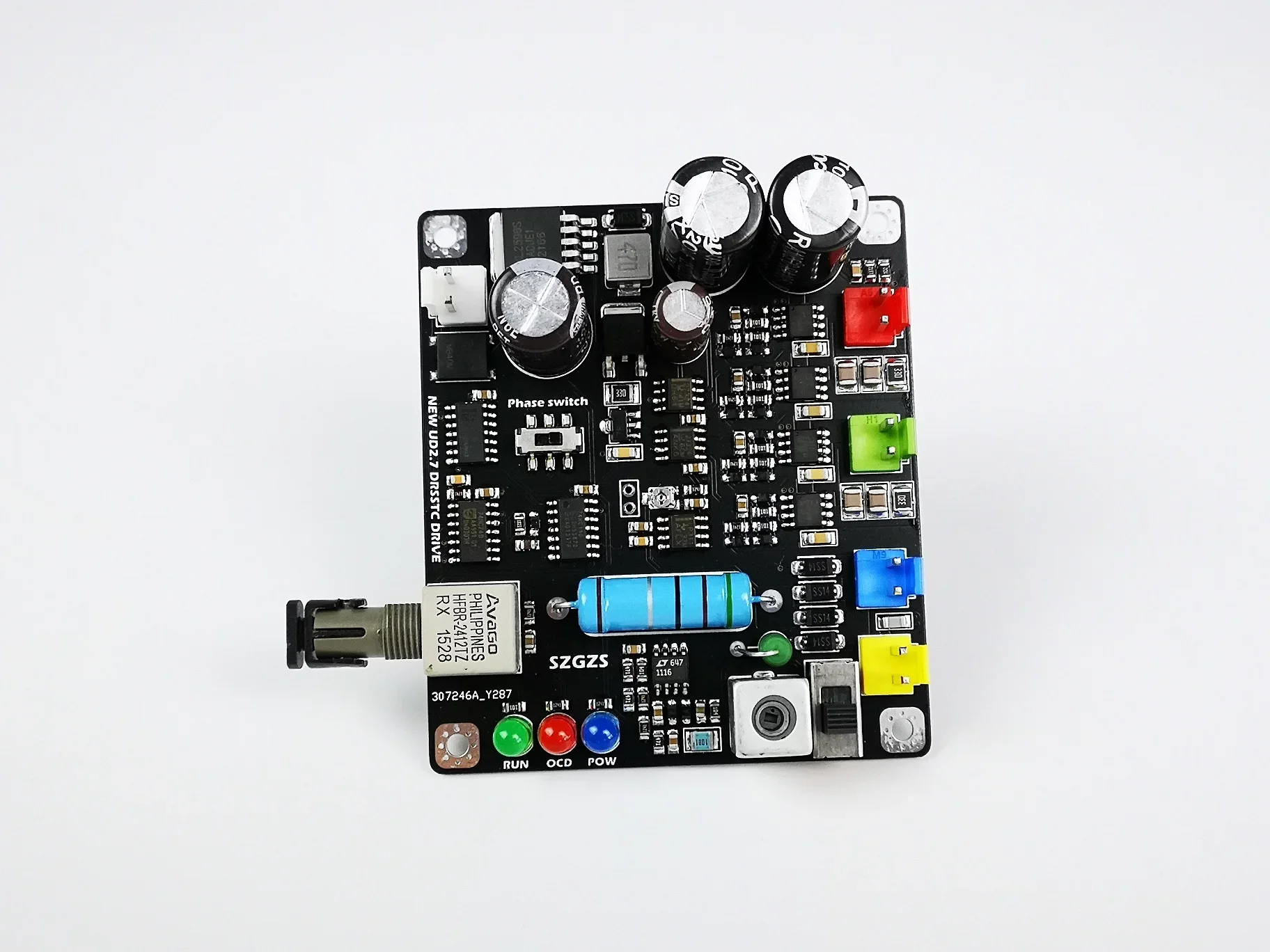 DRSSTC UD2.7 Finished Product Double Totem Phase-shifting Compensation Drive Board Tesla Coil Accessories Artificial Lightning