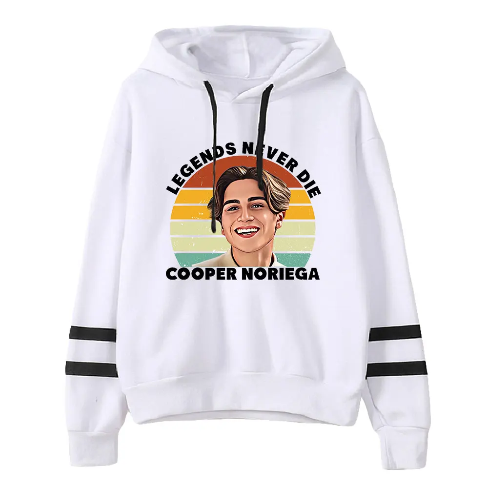 Hoodie Cooper Noriga Rip para homens e mulheres, sem bolso, barras paralelas, manga, estrela social, roupas unissex, descanso em paz, 2022