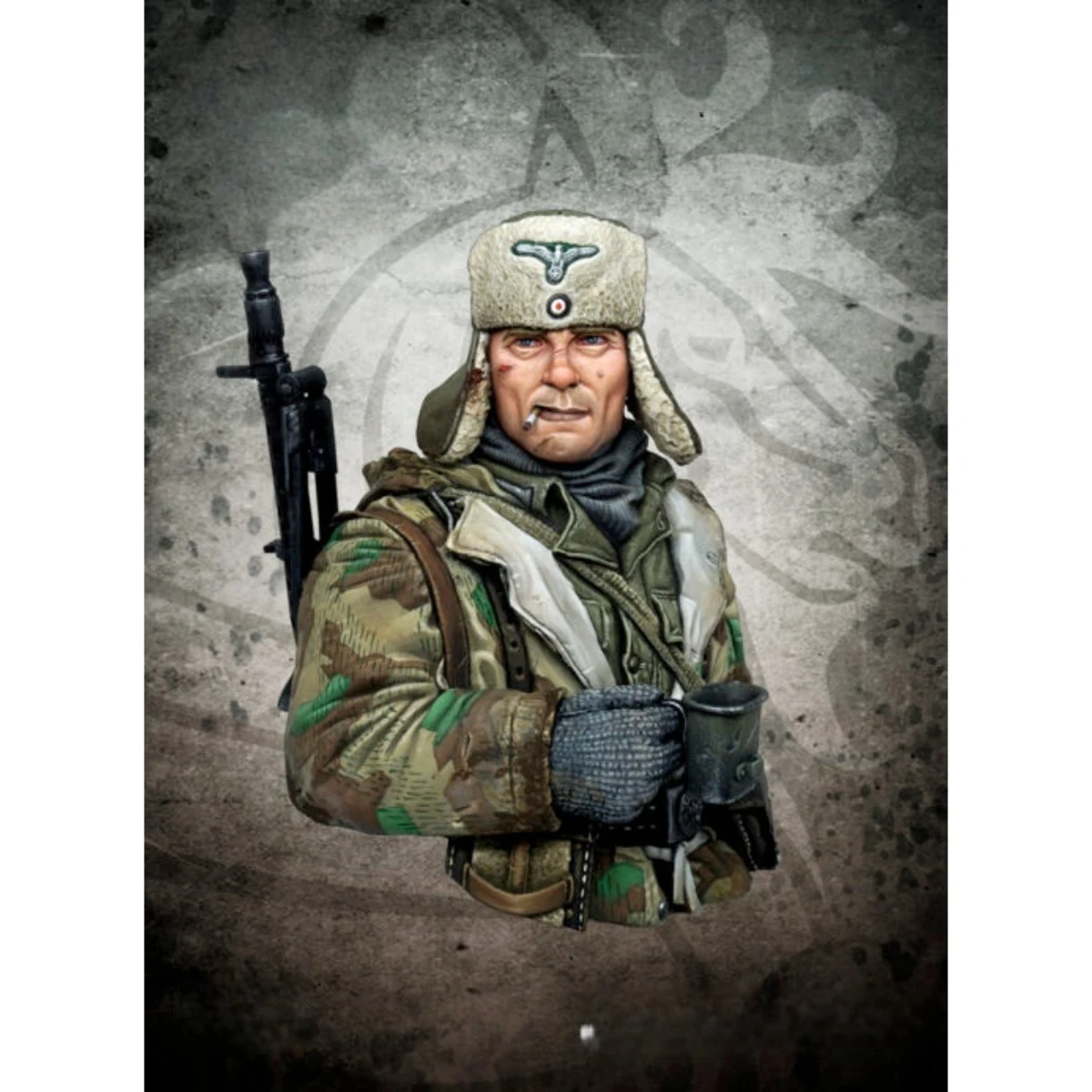 

1/10 resin unpainted model kit, half-length coffee rest machine gunners unassembled and unpainted GK, 1628X